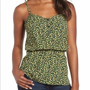 Gibson floral peplum tank
